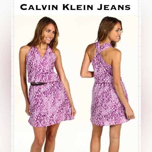 Calvin Klein Jeans Dresses & Skirts - Calvin Klein Jeans Pink Halter Sundress